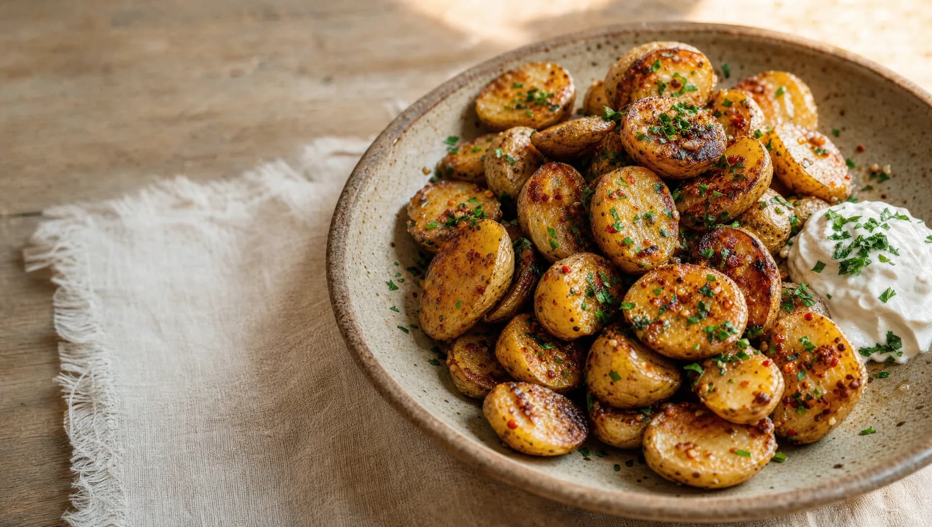 Crispy Chili Garlic Potatoes: Spiced Roasted Potato Recipe