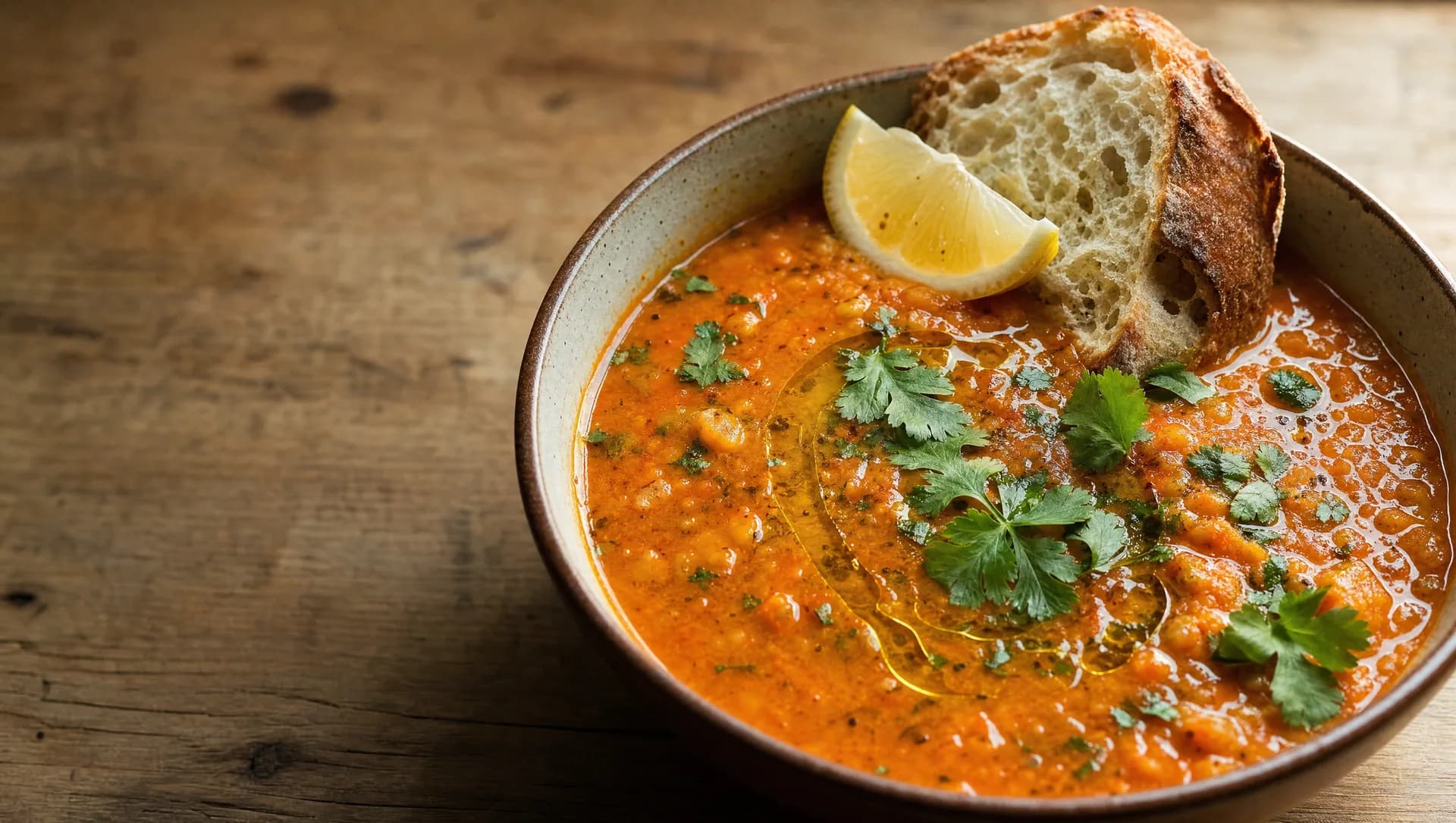 Spiced Red Lentil Soup: Turmeric and Chili Lentil Soup