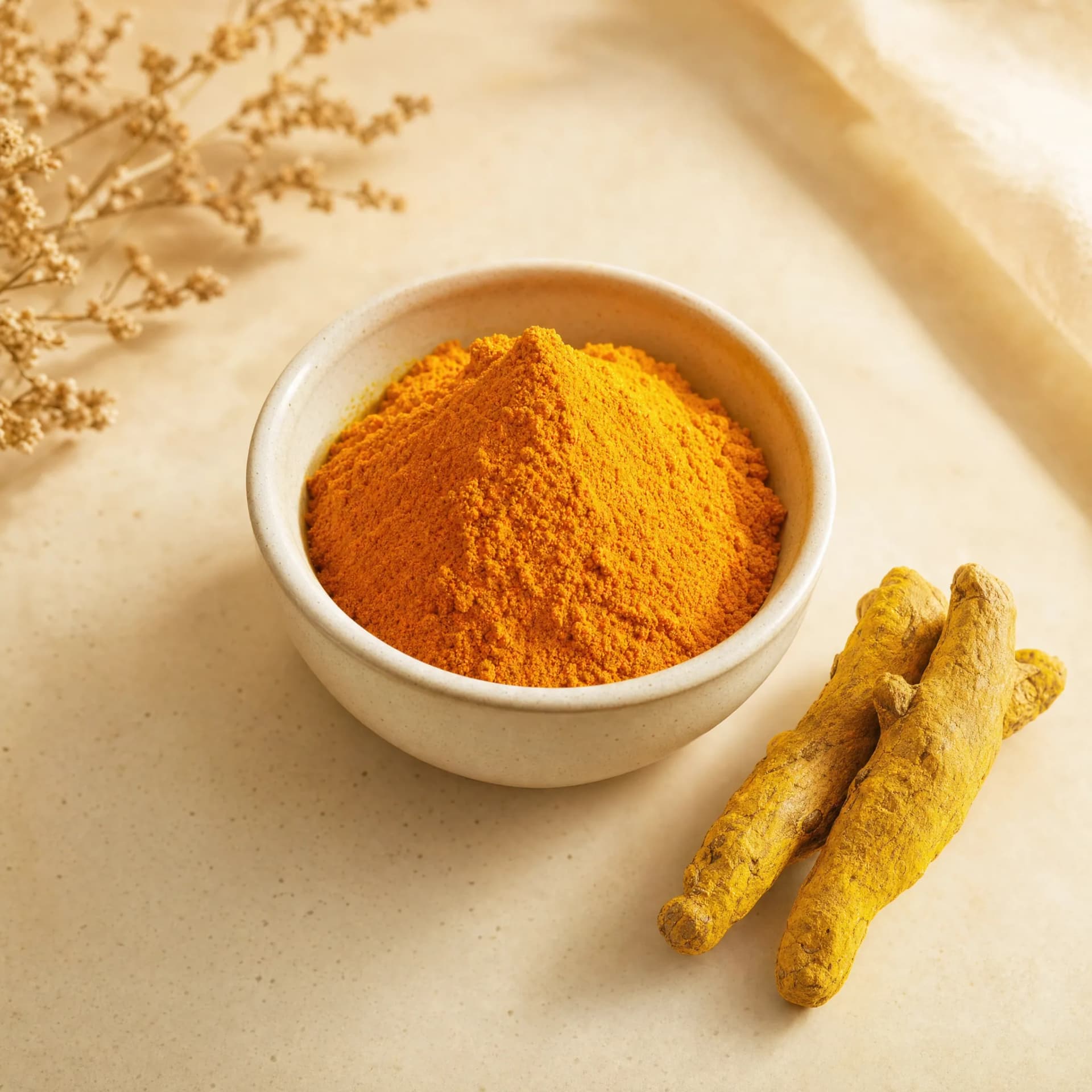 Vivid orange Sri Lankan ground turmeric