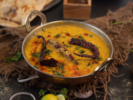 Curry Lentil Dal , Spiced Red Lentil Dal Recipe