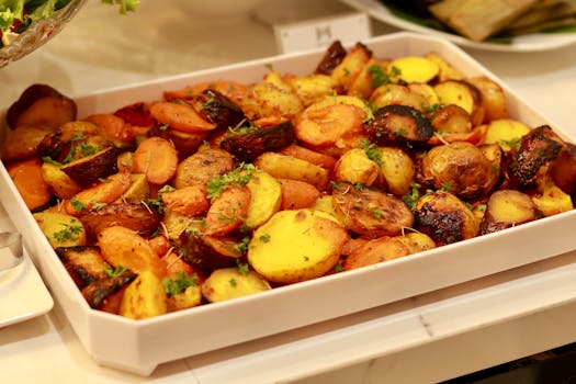 Vegetable Curry Traybake ,  Easy Curry-Roasted Vegetables
